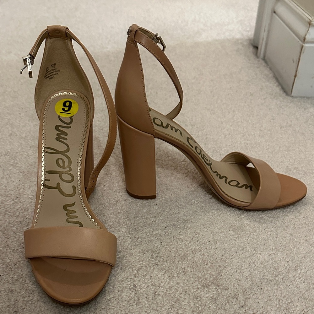 Sam Edelman Nude Block Heel Sandals